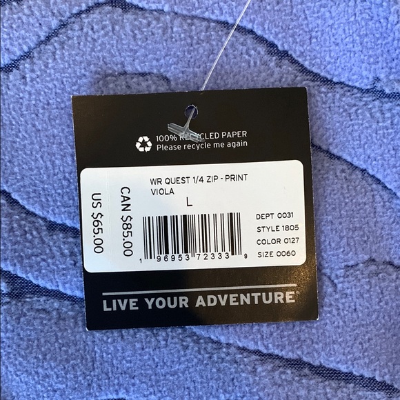 NWT Women’s Eddie Bauer Fleece Textured Pullover - Quarter Zip - Size Large - Picture 3 of 9